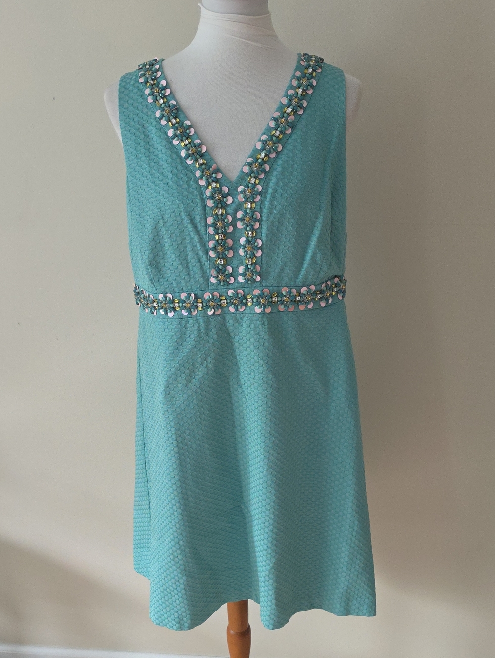 Boden Blue Vneck Dress